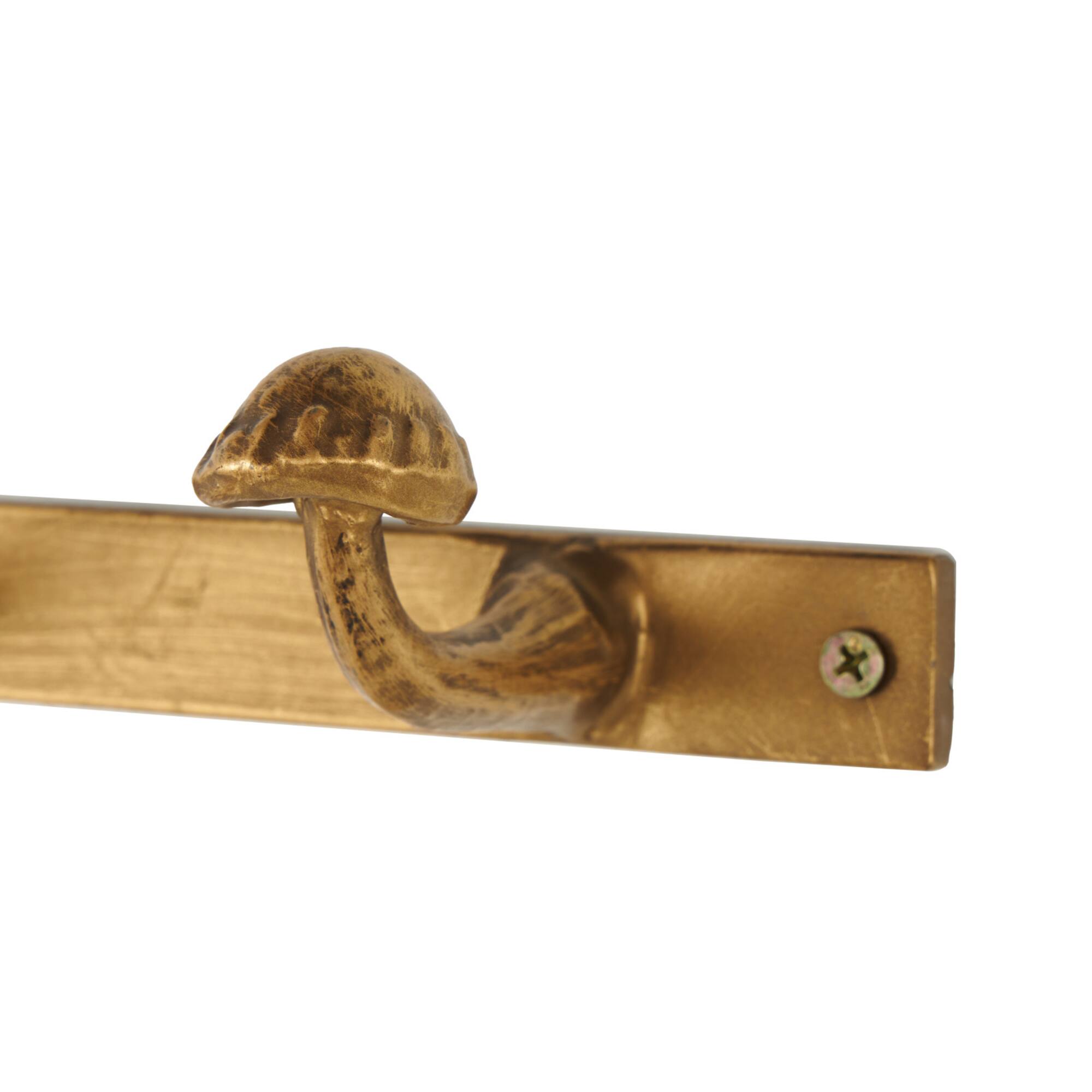 Gold Metal Mushroom 8 Hanger Wall Hook Set, 2ct.